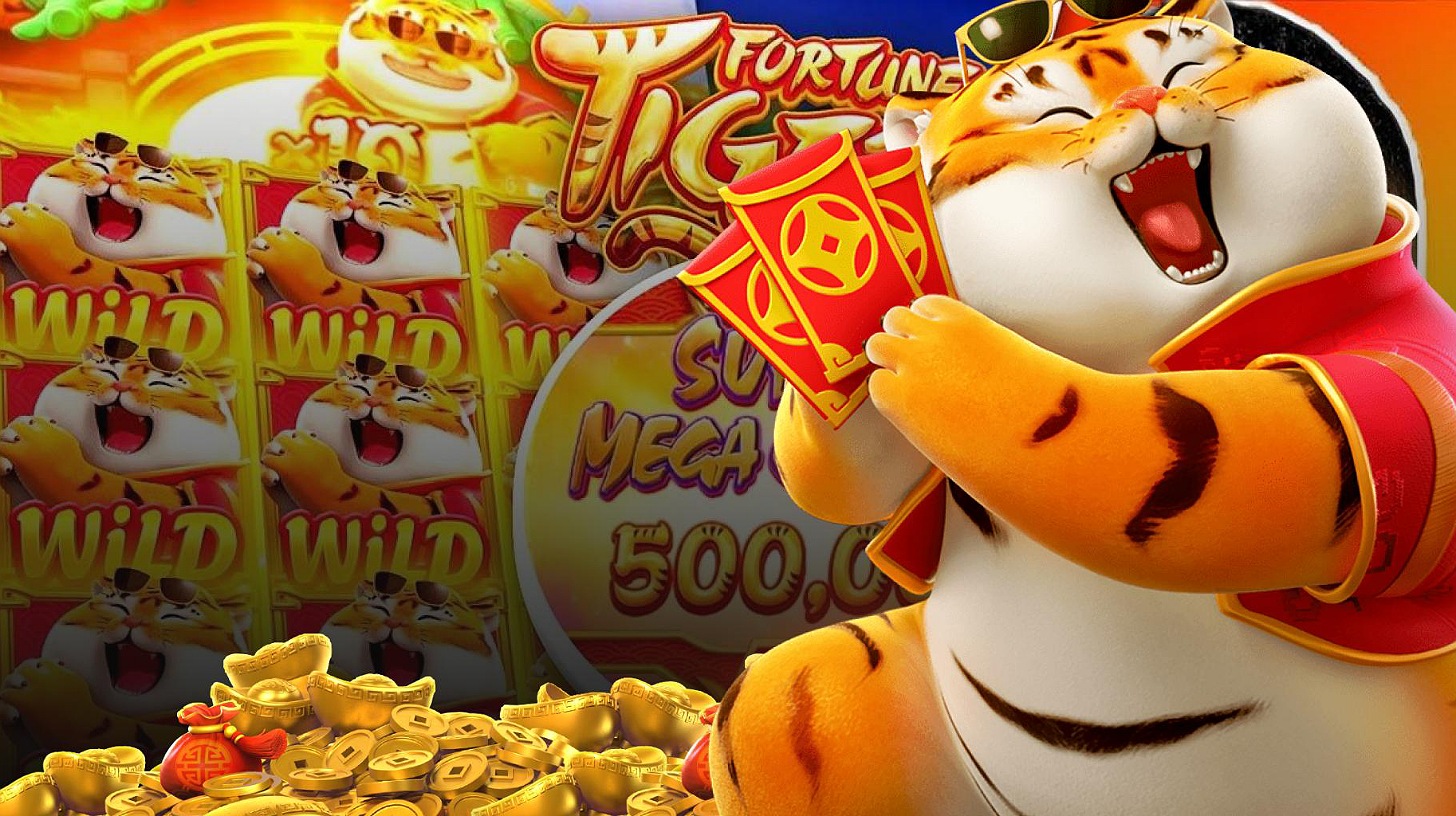 Tema de Slot 077.GAME Fortune Tiger com Tigre e Moedas Douradas